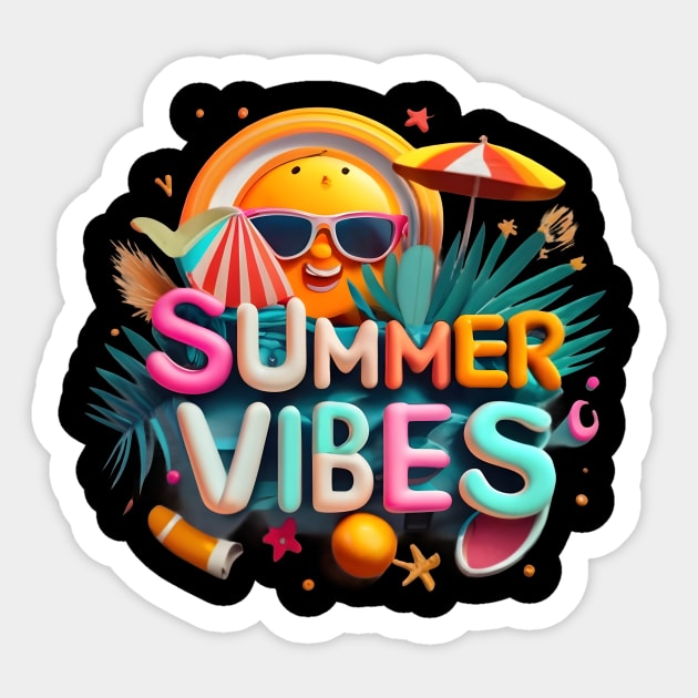 Summer vibes Sticker by Double You Store